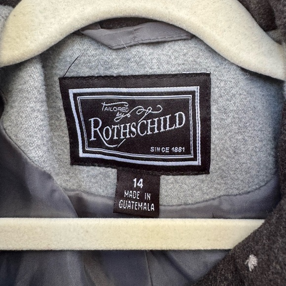 Rothschild Gray Double-Breasted Coat size 14 - Picture 7 of 8